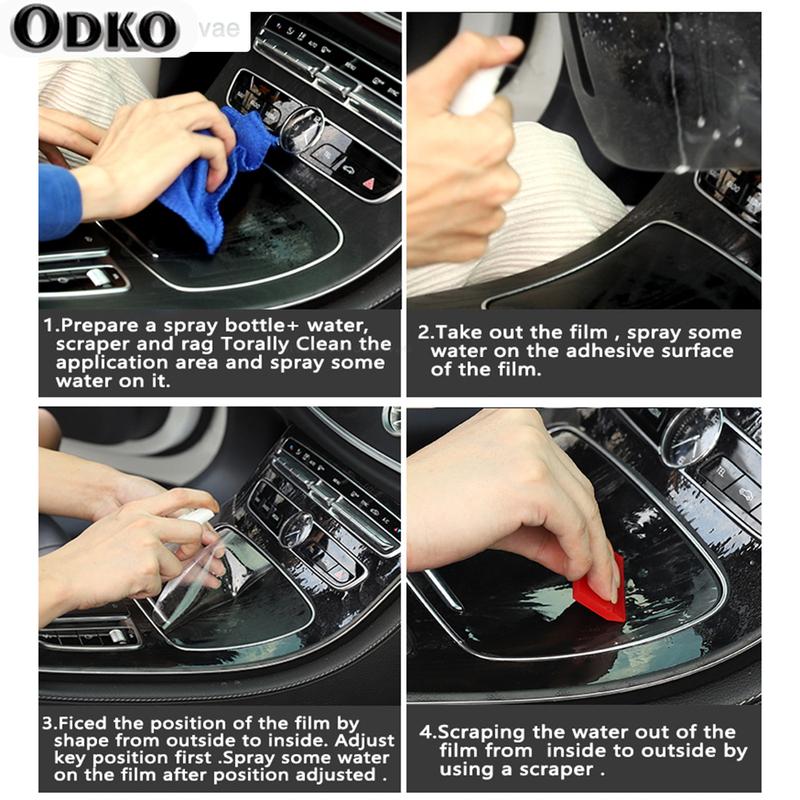 For Mercedes Benz EQE Center Console Shift Screen TPU Protective Film Scratch Proof Film Auto Interior Sticker Accessories