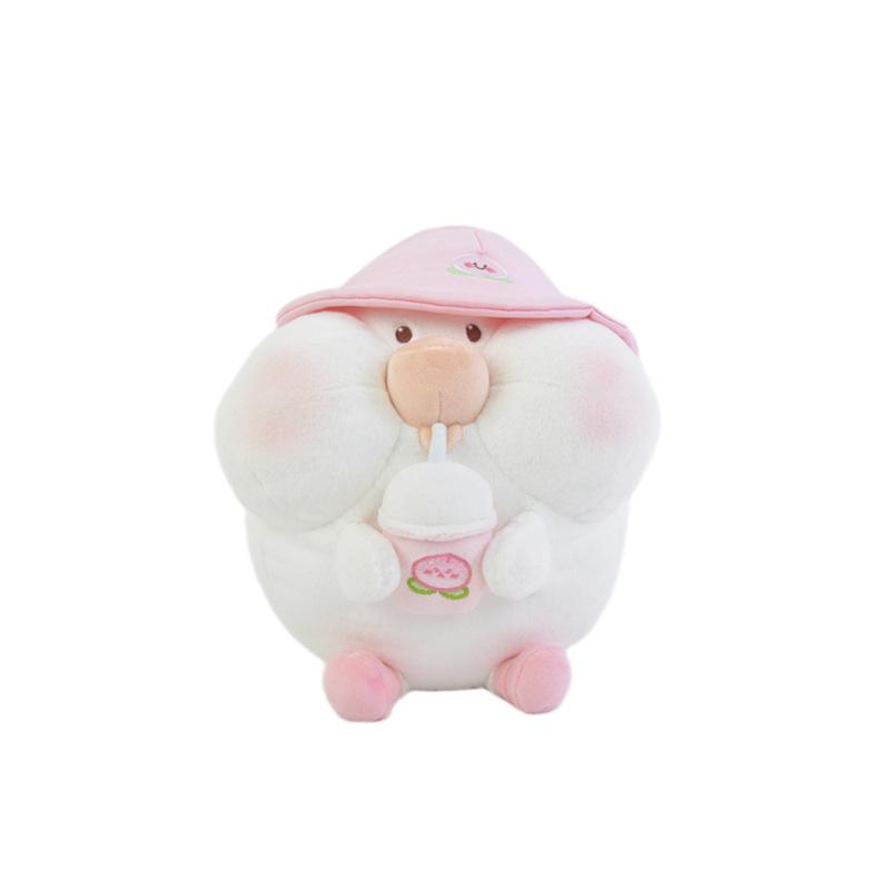 Peach Toby Plush Toy Stuffed Doll Pillow Out Storage Messenger Bag Girls Gift