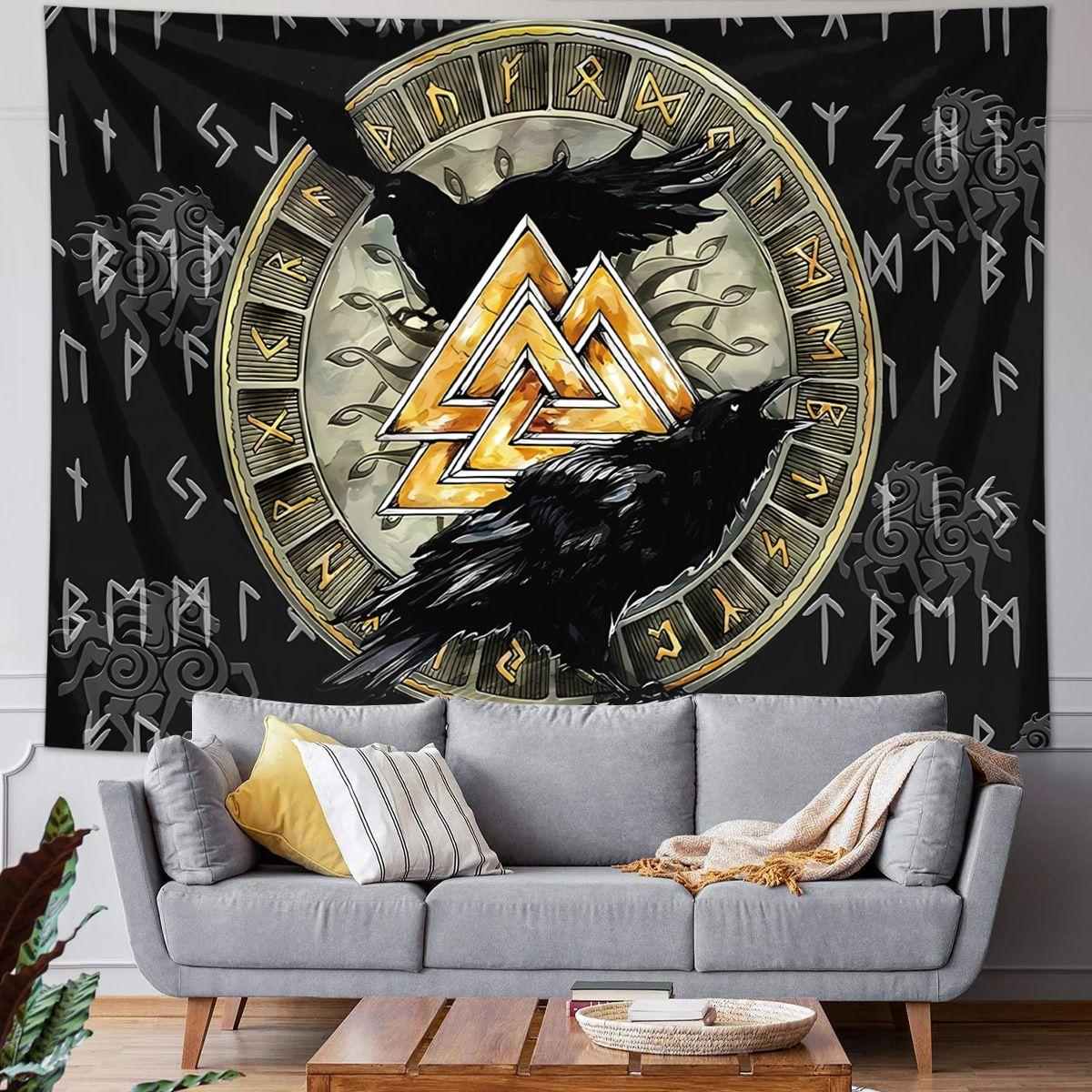 Tapestry Tarot Cards Viking Runes 75x100