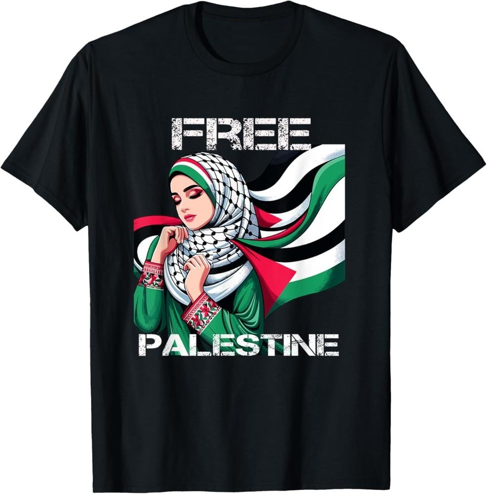 

I Love Free Palestine Flag Save Gaza Strip Palestinian Unisex T-Shirt XXL