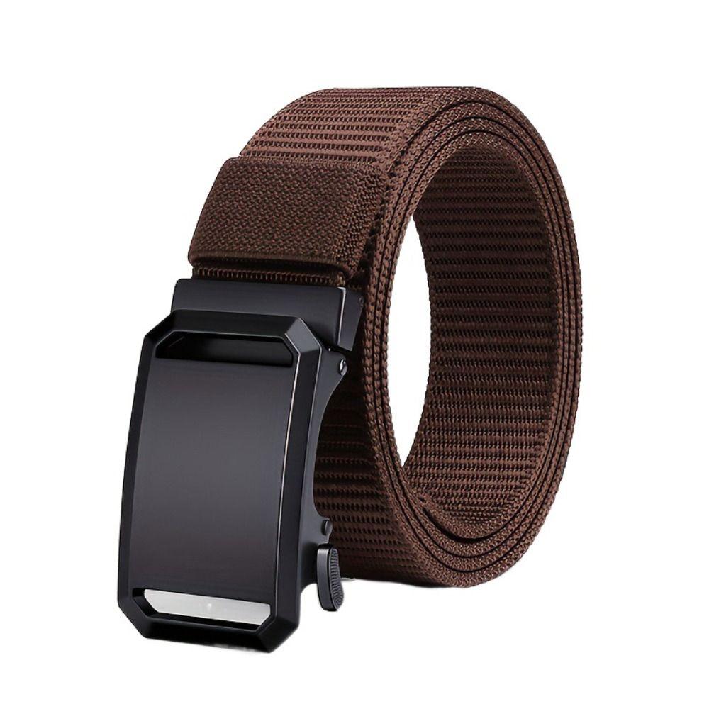 

Холщовый мужской ремень Металлическая пряжка Холщовый поясной ремень Ретро Нейлоновый ремень Уличный кофейный