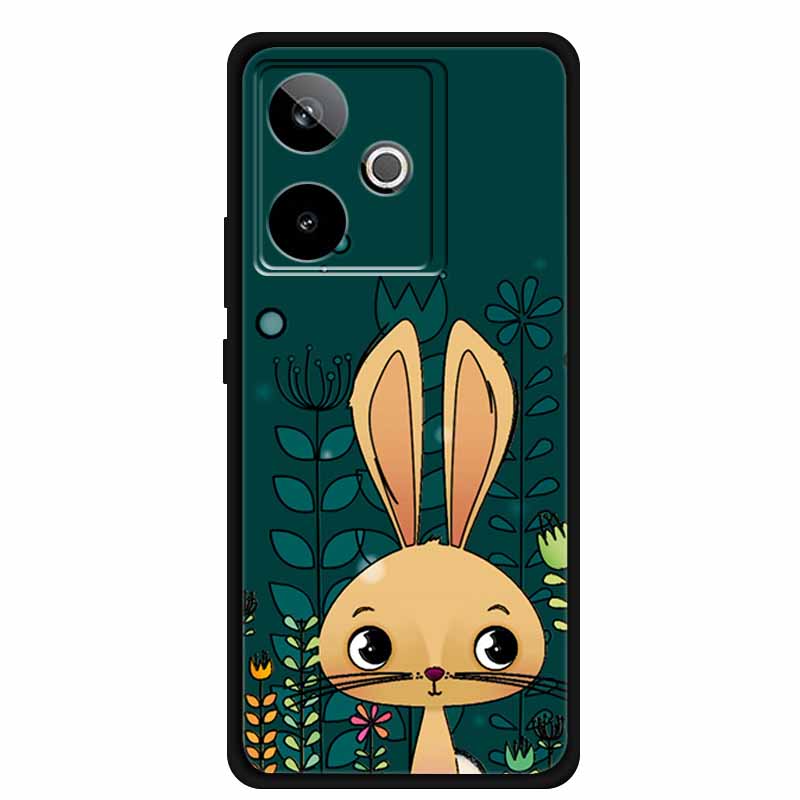 For Realme GT7 3D Relief Phone Case Emboss Flower Back Cover Black Silicone Shockproof Soft Protector 6.8" Realme GT 7T 7 T Capa