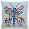 Watercolor Butterfly Flowers Sofa Throw Pillow Case Colourful Dream Fantasy Inflorescence Flamingo Cushion Cover
