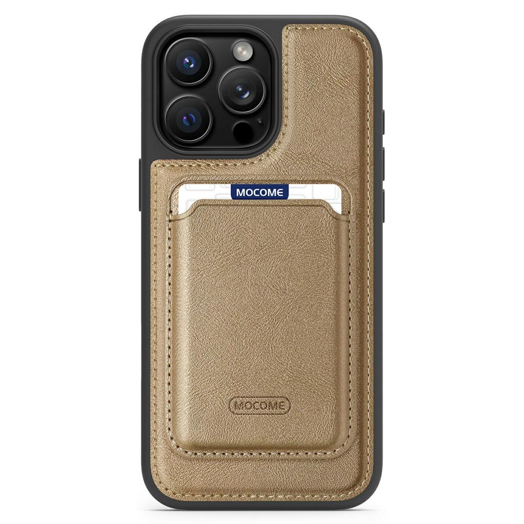 Für iPhone 16 Pro Magnetische Hülle mit abnehmbarem Kartenhalter TPU + PU-Leder Handy-Rückabdeckung