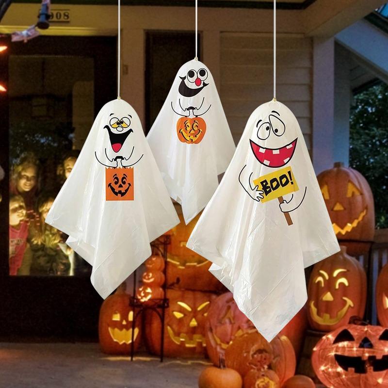 3 bucăți Halloween în aer liber agățat fantomă Halloween Party Dress Up Spooky Horror Props Home Decoration Halloween