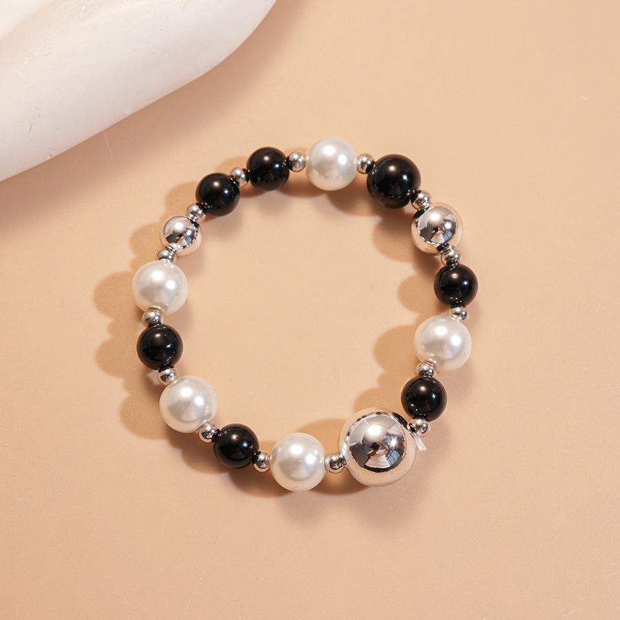 Imitation Pearl Glass Beaded Irregular Clavicle Necklace Vintage Necklace Set