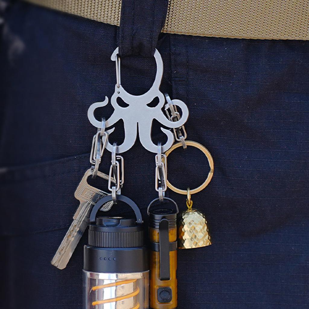Steel Keychain with Secure Rotating Clip Strong Key Holder Sea Creature Key Accessories for Commuting & Adventures