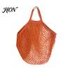 Heavy Duty Reusable Grocery Totes Cotton Mesh Bag, Eco Friendly Foldable String Lightweight Portable Handbags for Fruits Vegetables And Daily Shopping