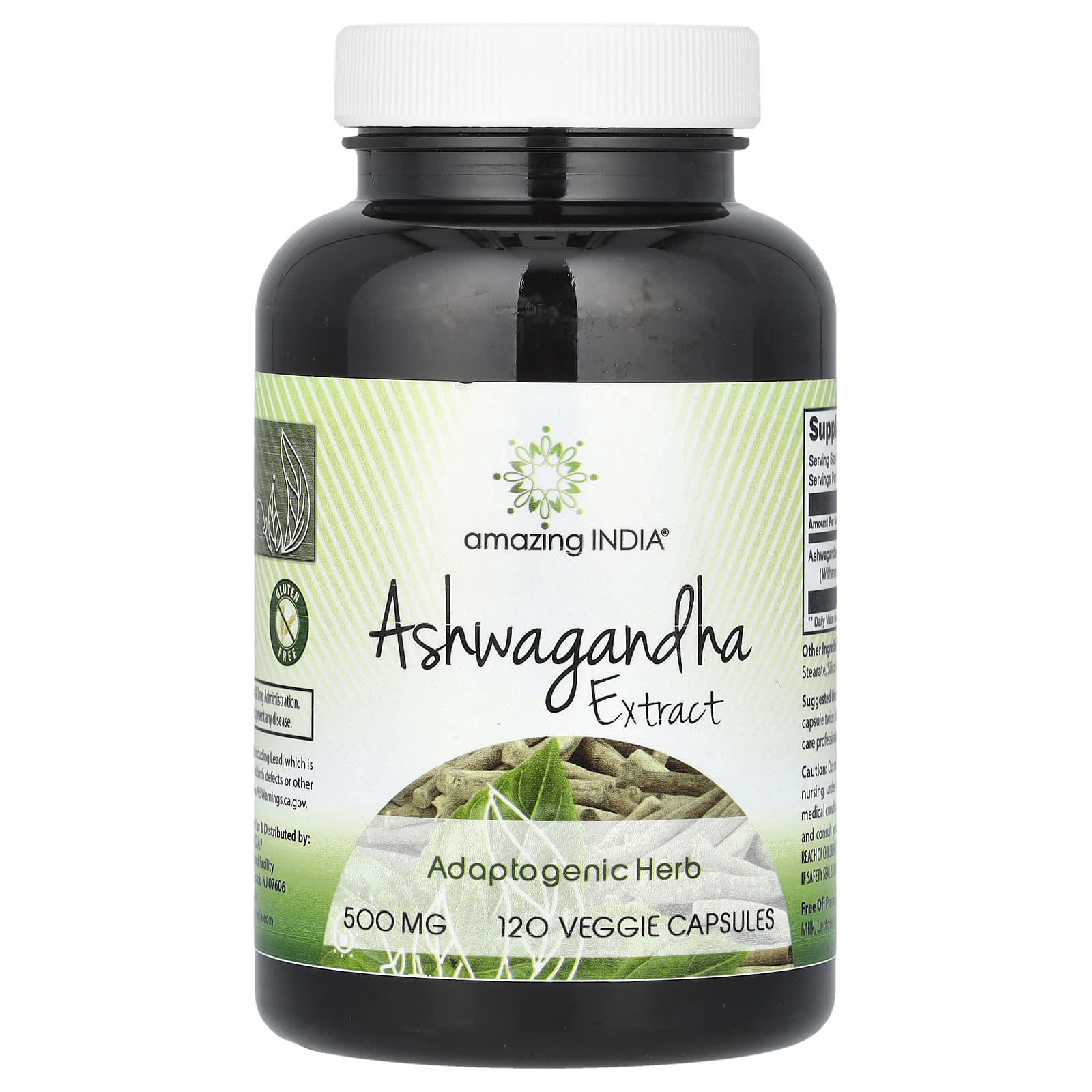 

Amazing India, Ashwagandha Extract, 500mg, 120 Veggie Capsules