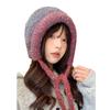 Korean Version of Autumn and Winter New Hat for Women Sweet Temperament Knitted Wool Hat Winter Warm Ear Protection Hat Student Bag Hat