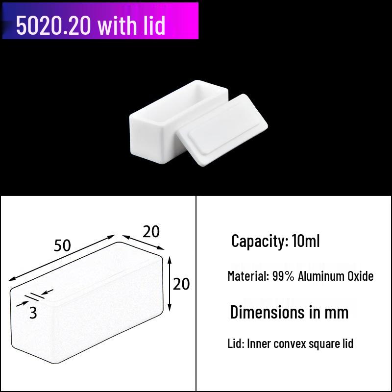 High-Temperature 99% Alumina Corundum Ceramic Boat Crucible with Lid