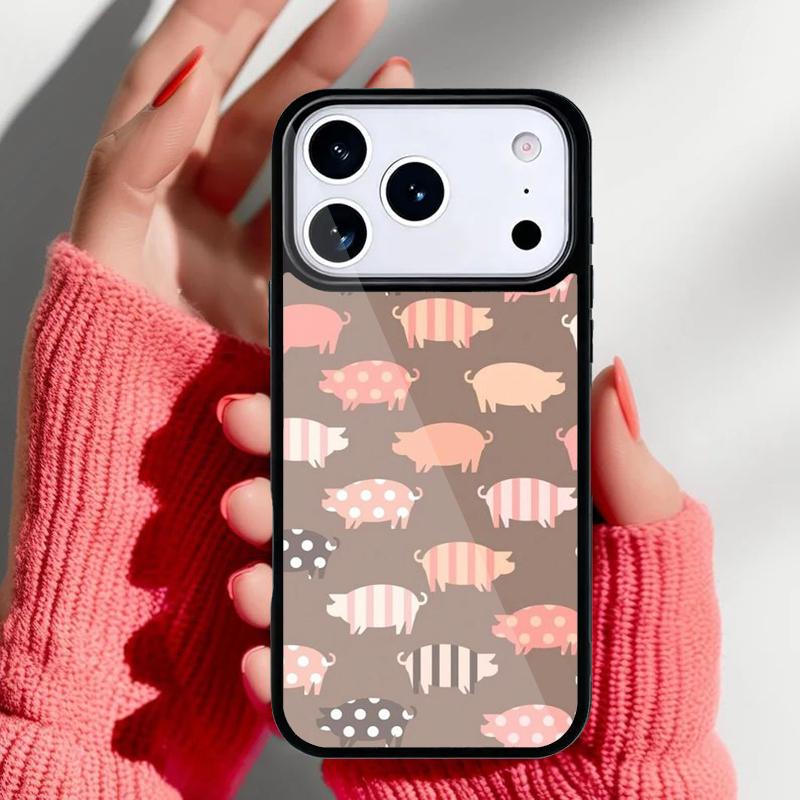 cute pig Phone Case for iPhone 17 16 15 14 13 Pro Max Back Cover for 12 11 Pro Coque