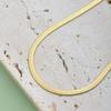 CARLIDANA Fashion Popular Stainless Steel High Quality 18K Gold-Plated Women Exquisite Choker Flat Snake Chain Necklace Jewelry