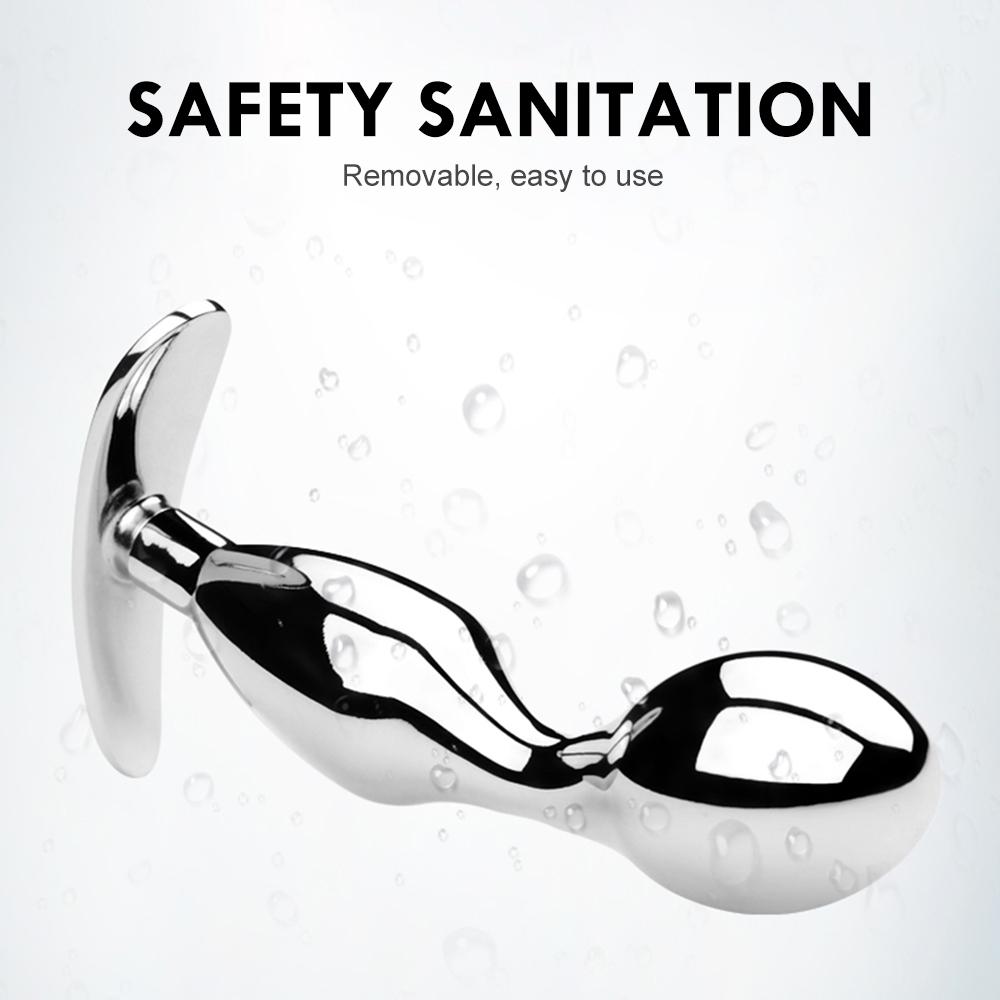 Masaj de prostată Butt Plug din oțel inoxidabil Stimulator anus Jucării sexuale pentru bărbați, femei, Plug anal gay din metal, produse erotice pentru adulți