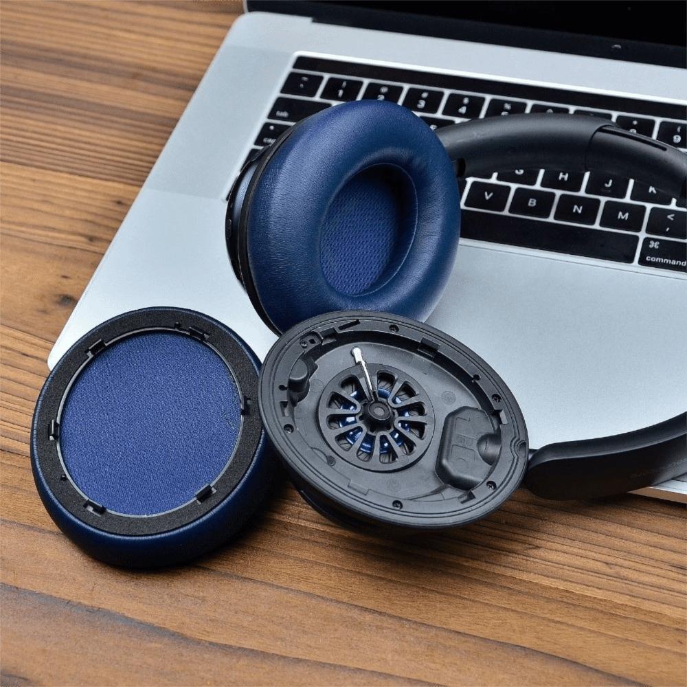 1Pair Protein Leather Headphone Ear Pads for Anker Soundcore Life Space Q45 Headphones Repair