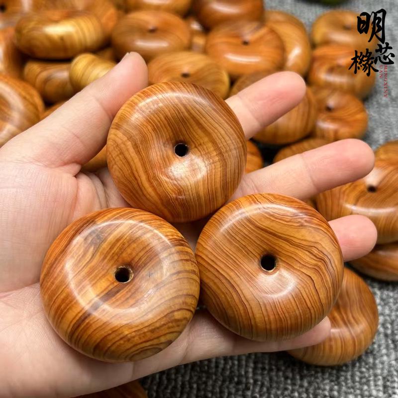 Taihang Aged Cypress Bread Ring Pendant with High-Density Medicinal Fragrance - 5.0 Edition