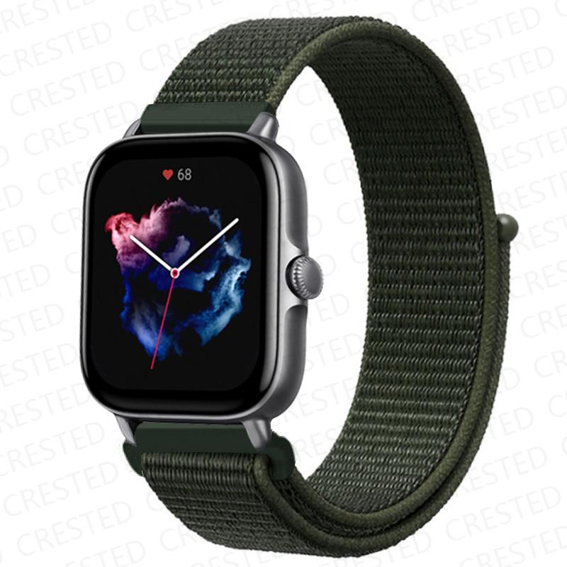 20mm 22mm Watch Band For Amazfit GTS/2/2e/4/3/mini GTR 4/2/3/Pro 47mm stratos 3 Nylon Bracelet pulseira correa Amazfit bip strap