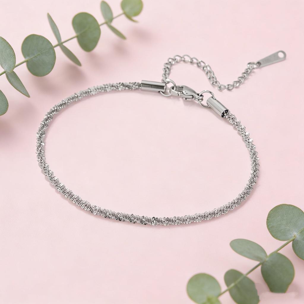 Skyrim Fashionable and Shiny Women's Bracelet Stainless Steel Adjustable Bracelet Elegant Temperament Christmas Gift