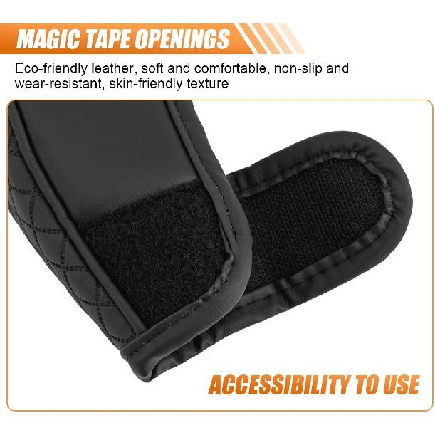 Leather Car Gear Shift Cover, Anti-Slip Dust Waterproof Gear Shifter Stick Protector, Soft Breathable Universal Automotive Shift Knob Decoration