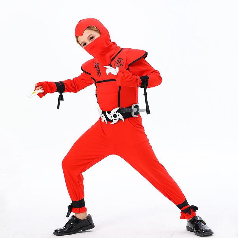 Gyermek Halloweeni Nindzsa Jelmez Cosplay Szett Szerepjátékhoz és Előadáshoz