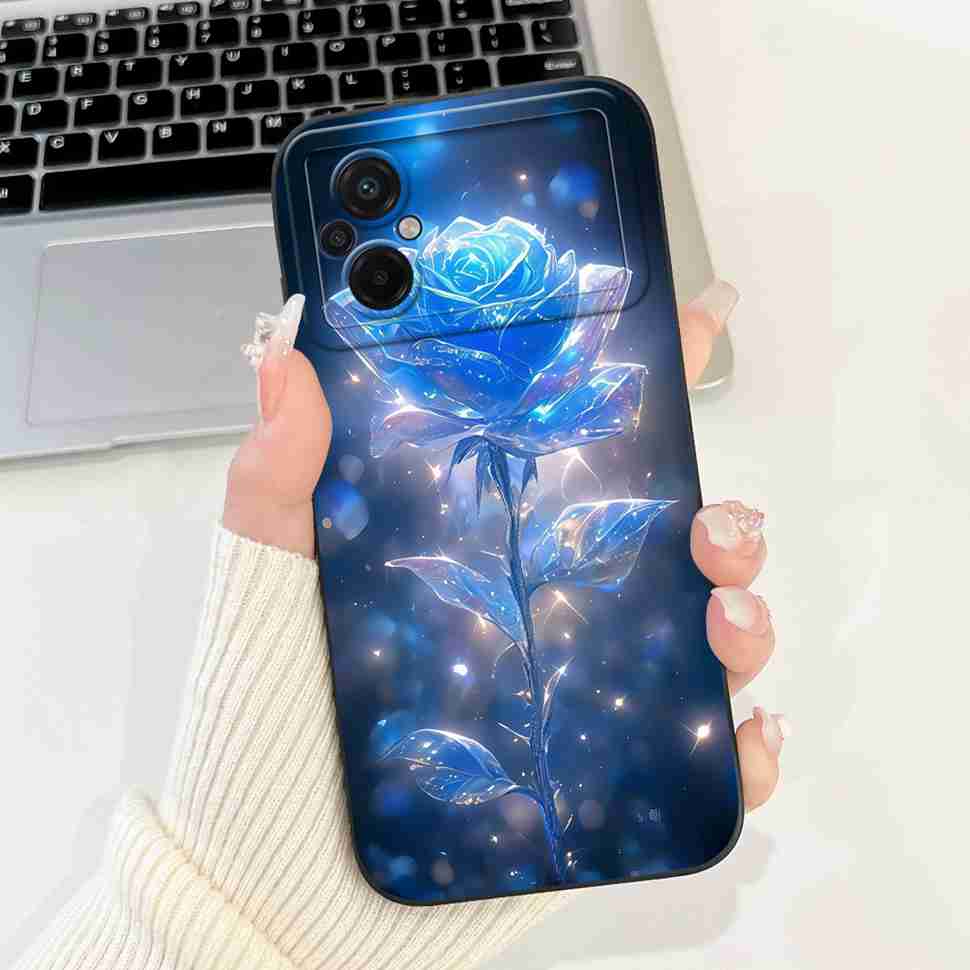 For Xiaomi Poco M5 4G Case Fashion Painting Flower Soft Silicone Back Cover For Xiaomi PocoM5 POCO M5 4G Shockproof Phone Cases