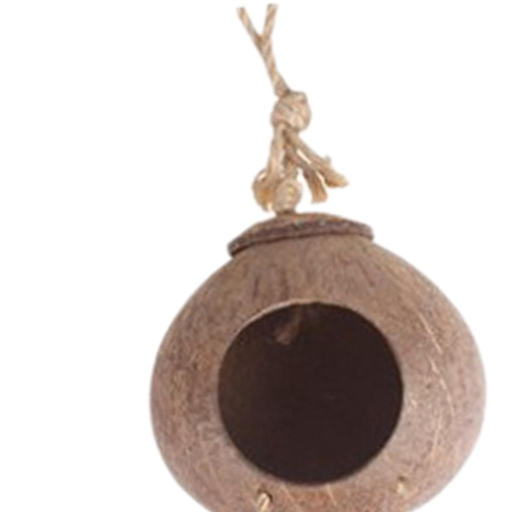 Coconut Hanging Bird House Garden Bird House Portable Bird Cage for Lovebirds,