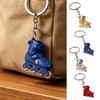 Zinklegering Sleutelhanger Hanger, 3D Gesimuleerde Roller Skate Vorm Sleutelring, Meerdere Kleuren Praktisch Ophangend Cadeau