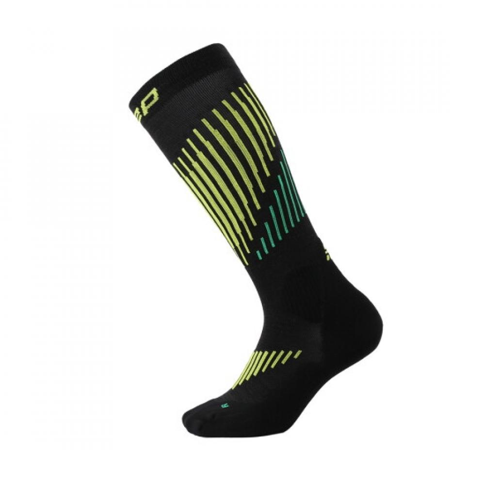 Cep Women S Core Run Merino compreSSion SockS Tall 3.0 Black Lime Wp70lv