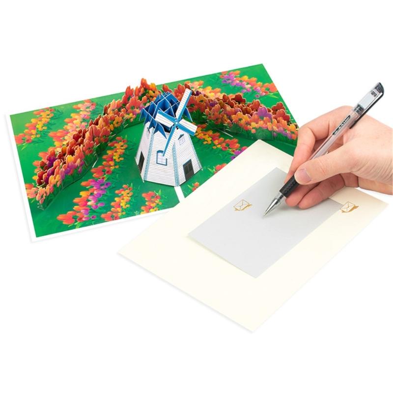 Paper Crafted 3D Greeting Card Foldable 3D Greeting Card Flower Sea Card Floral Greeting Card for Mother's Day
