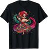 Dia De Los Muertos Dancing Sugar Skull Day of The Dead Girl T-Shirt