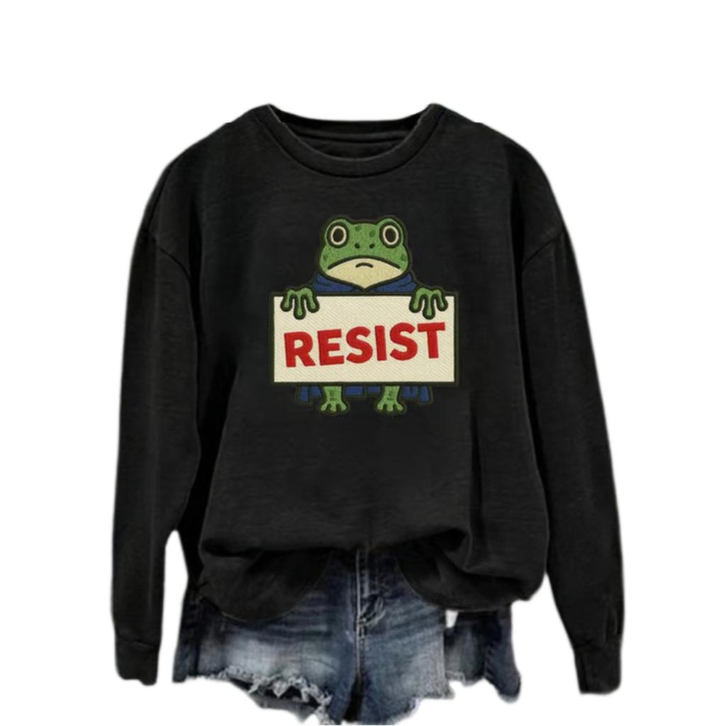 Women's Fashion Daily Versatile Casual Sweatshirts Long Sleeve Round Neck Top Sweatshirts