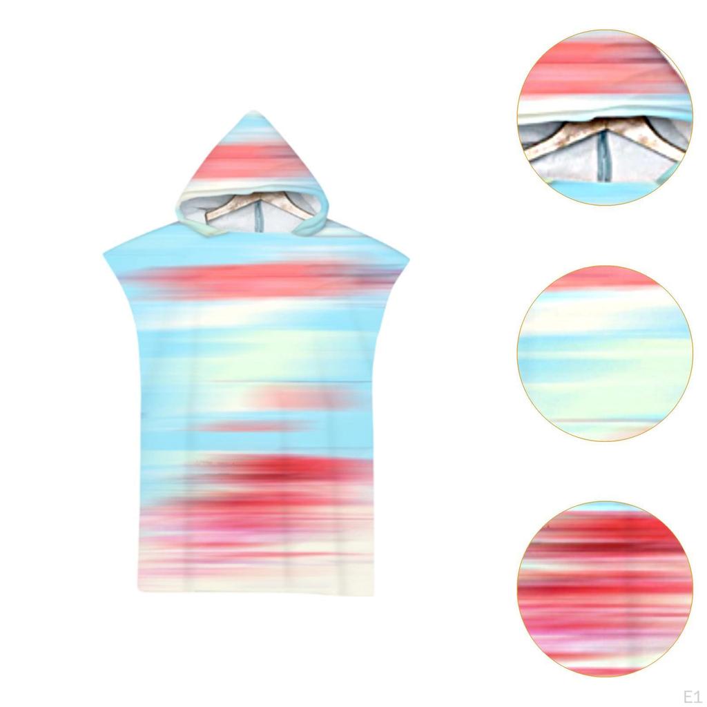 Hooded Beach Towel Poncho Changing Robe for Boys Girls Child