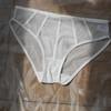 French Color Block Low-Waist Mesh Hip-Hugging Briefs for Women