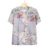 Elderly Women's Summer Short Sleeve Casual Shirt