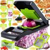 Multi-functional Vegetable Cutter & Potato Peeler Set: Slicer, Shredder, Dicer, Grater, Kitchen Gadget.