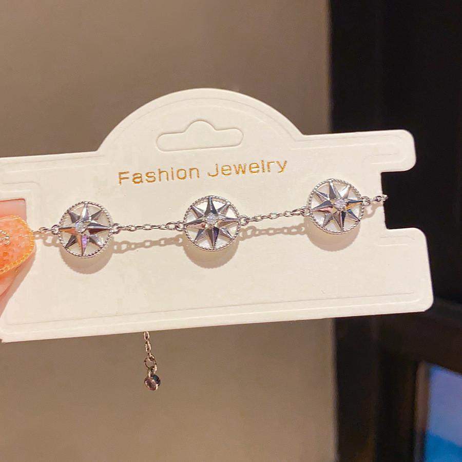Geometric Shell Beaded Bracelet With Zirconia Rhinestones For Stylish Women Gift
