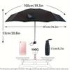 6-Bone Travel Umbrella Compact Lightweight Portable Reinforced Folding Parasol with UV Protection