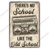 Retro Music Metal Tin Signs - Ideal for Music Party! Features CD, Radio, Guitar. Decor for Bar, Club, Living Room.