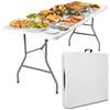 Folding Catering Table Buffet White 200X90 Cm