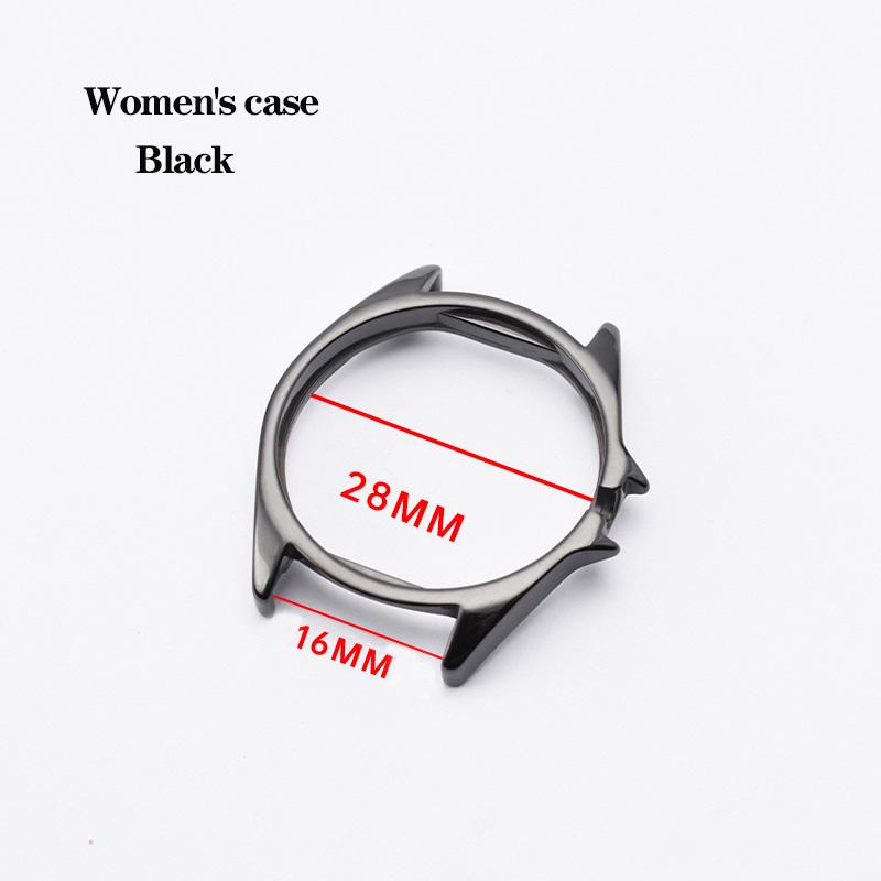 ONEFor Ceramic Case Dial Digital Bezel Men's Women's Black White Watch AccessoriesMN