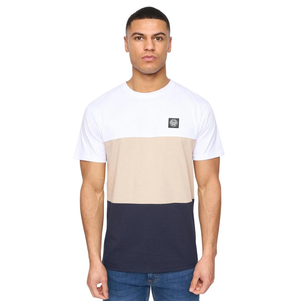 Henleys Mens Henpanel Colour Block Cotton T-Shirt