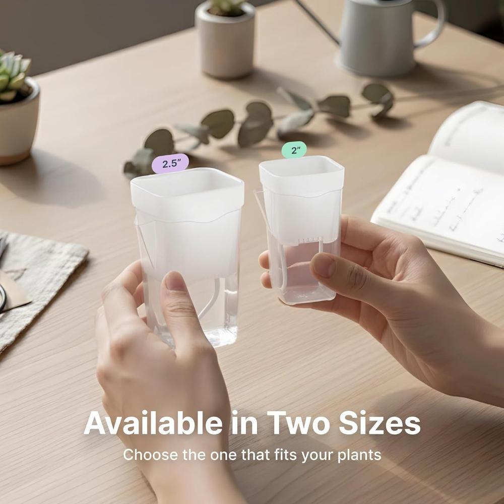 5/1PCS Scale Self Watering Pots Watering Nursery Pot with Drainage Holes Translucent Plastic Planters Mini Flower Seedlings Pot