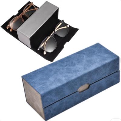 Travel Myopia Glasses Case Portable 2 Pair Eyeglasses Holder Double Layer Glasses Box Dual Compartment For Bags Pockets Daily