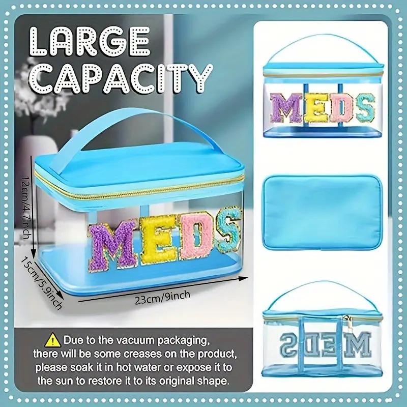 Transparent Waterproof PVC Handbag: Embroidered PU Cosmetic & Wash Bag