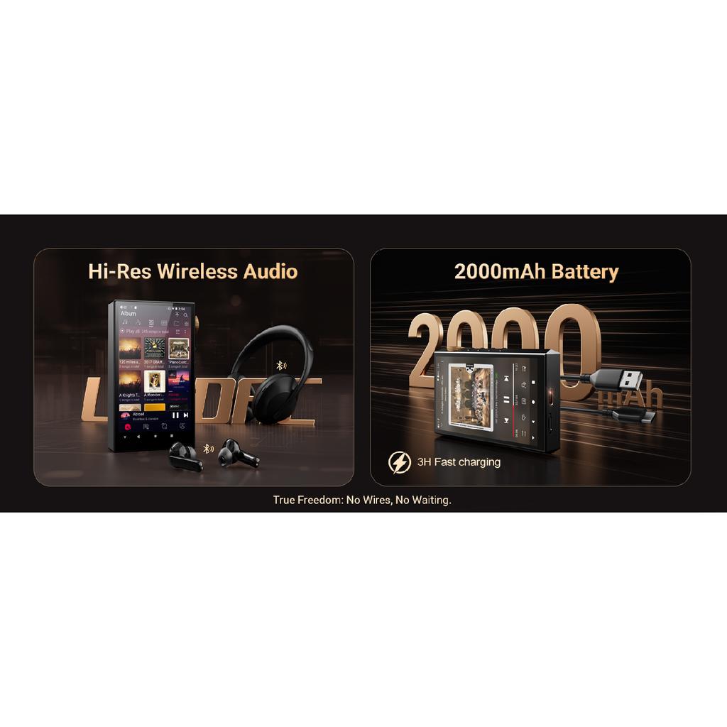 Hi-Res Audio Player, Oilsky 160GB(32GB+128GB) HiFi MP3 Player Bluetooth and WiFi, 4.4mm Balanced, Dual ESS DAC, 4GB RAM, 4.02"
