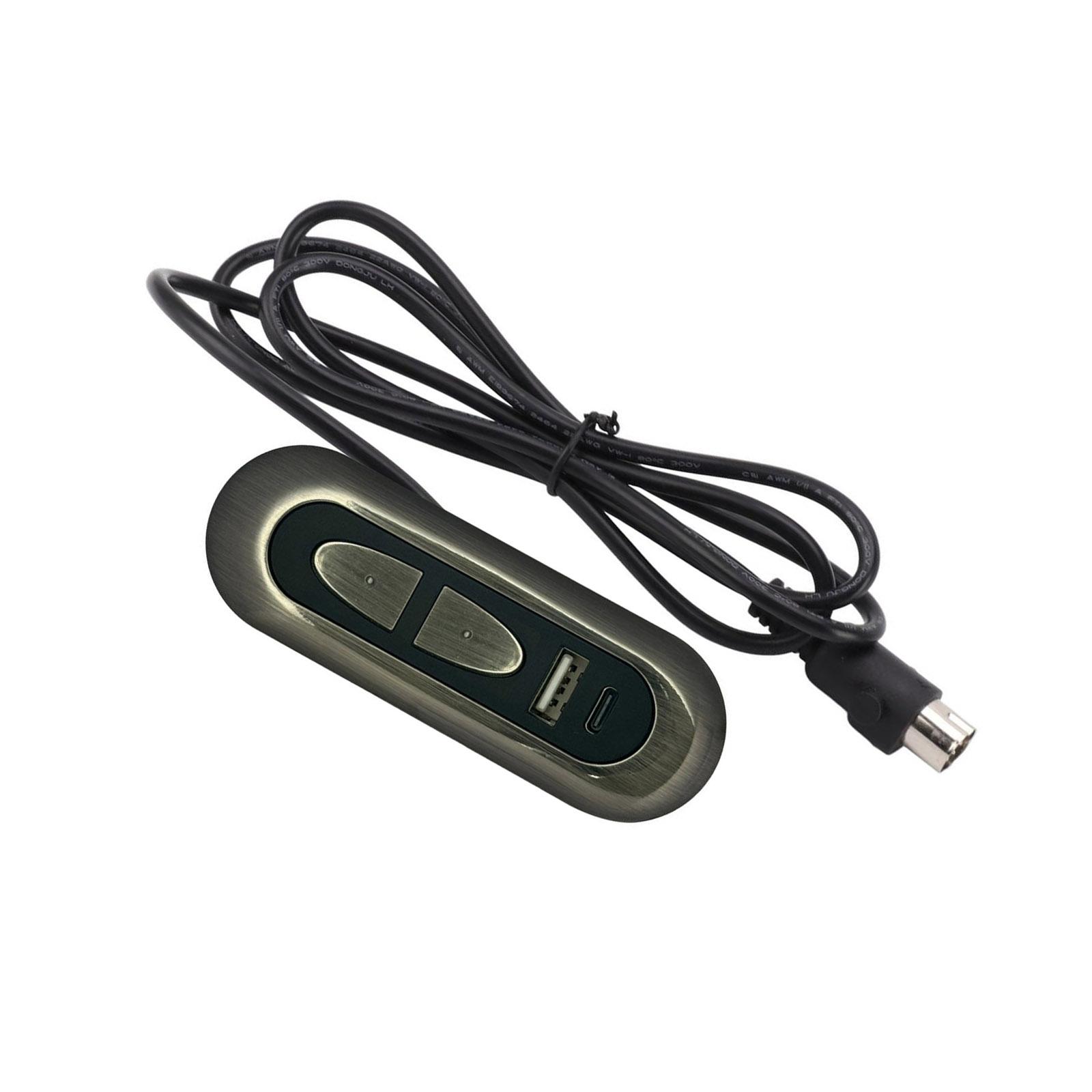 

Electric Recliner Switches 2 Button Lift Chair Control Switches with USB Charging Interface Power Recliner Controller чорний