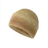 New Retro Mixed-color Knitted Hat Women's Crimped Rainbow Striped Wool Hat Autumn and Winter Hipster with Warmth