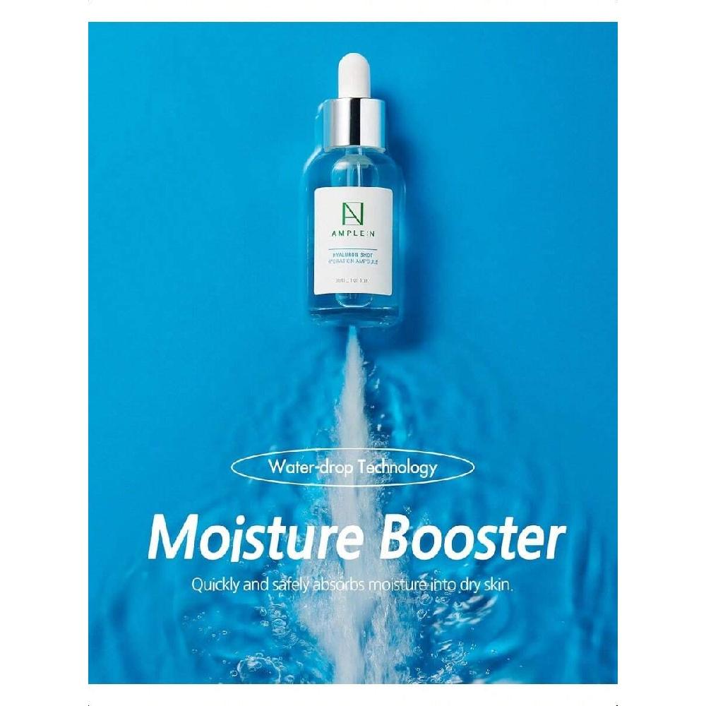 Riklig:N Hyaluron Shot Fuktgivande Serum 100ml Fylligt Ansiktsserum Ultrafuktande Fuktighetskräm för att Minska Rynkor och Återställa Vitalitet och Glöd