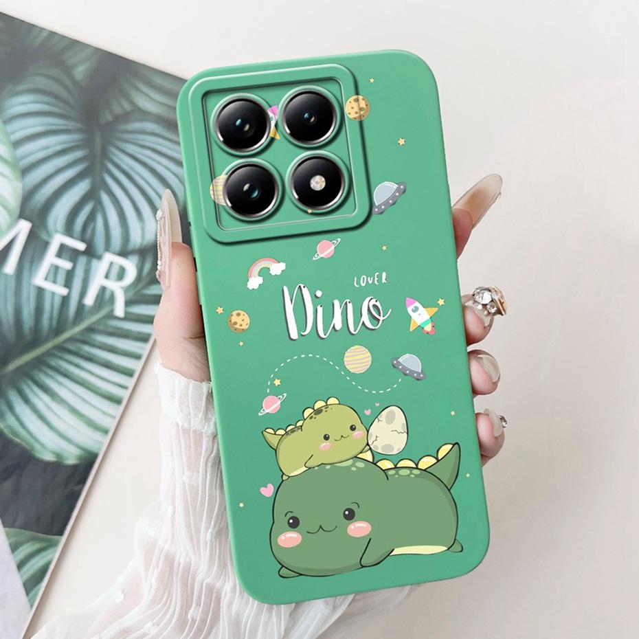 Cartoon Case For Xiaomi 14T Pro / 14T 5G Lens Protective Jelly Soft Silicone Cover For Xiaomi Mi14T 14TPro Phone Cases