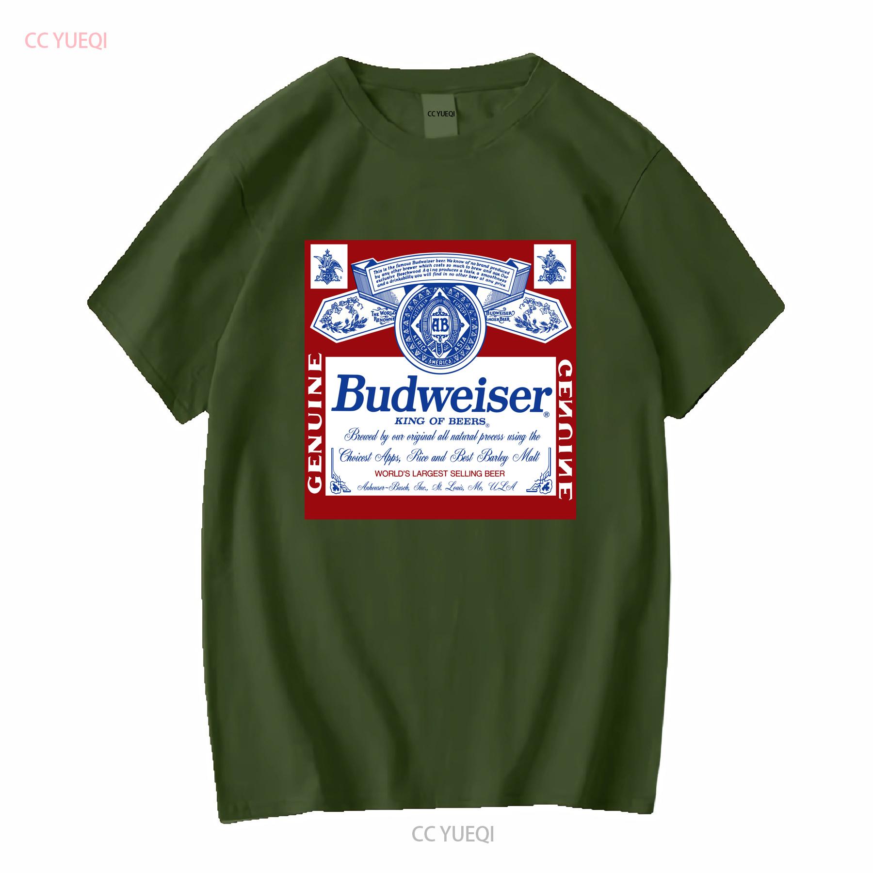 

Офіційно ліцензована футболка Budweiser вінтажна прана дизайнерський одяг стрітвеар Повсякденна унісекс Дихаюча Злегка розтяжна 3XL
